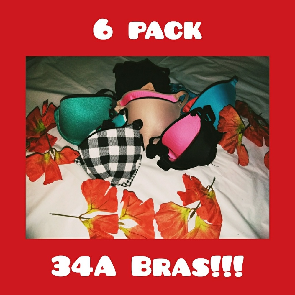 6 Pack 34A Bras